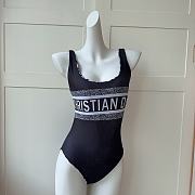 Christian Dior Bathing Suit Two Slides Blue  - 3