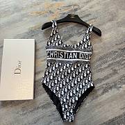 Christian Dior Bathing Suit Two Slides Blue  - 4