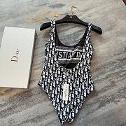 Christian Dior Bathing Suit Two Slides Blue  - 6