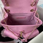 Chanel Backpack Grained Shiny Calfskin & Gold-Tone Metal Pink 20cm - 5