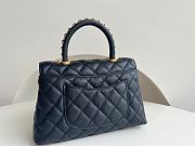 Chanel Coco Medium Handle Bag Black Size 23cm - 3