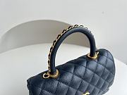 Chanel Coco Medium Handle Bag Black Size 23cm - 4