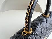 Chanel Coco Medium Handle Bag Black Size 23cm - 2