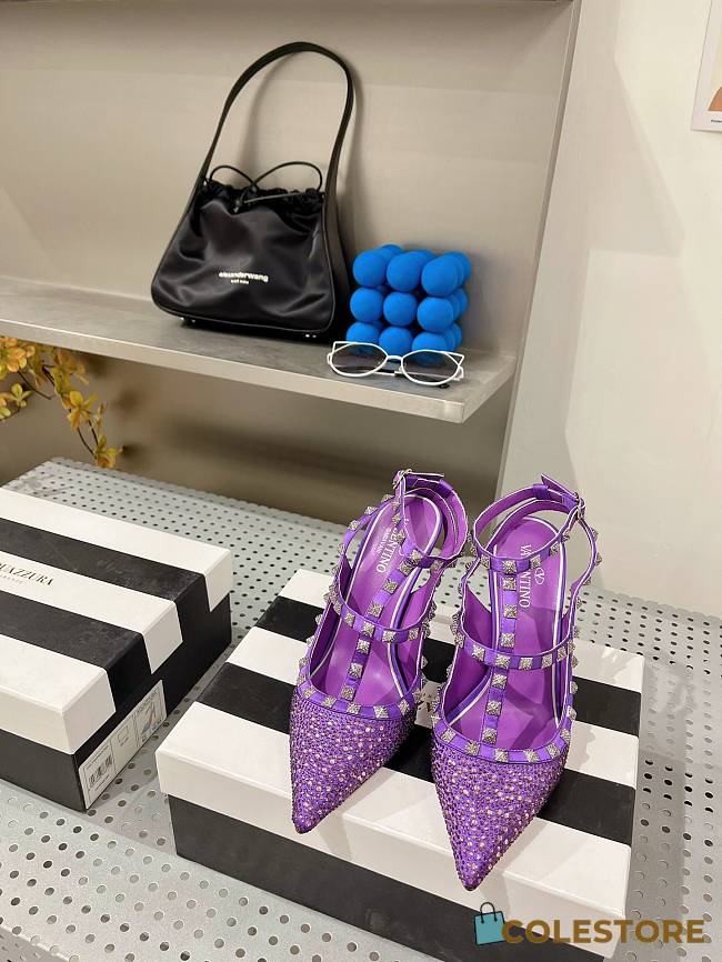 Valentino Garavani Rock Stud Pumps Purple Size 35-42cm - 1