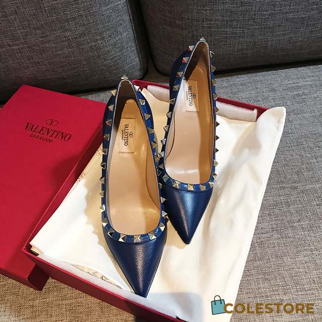 Valentino Garavani Rockstud Blue Height 8.5cm - 1
