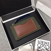 Loewe Leather Cardholder Dark Green Size 13x7.5cm  - 6