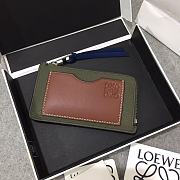 Loewe Leather Cardholder Dark Green Size 13x7.5cm  - 5