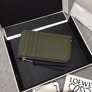 Loewe Leather Cardholder Dark Green Size 13x7.5cm  - 4