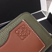 Loewe Leather Cardholder Dark Green Size 13x7.5cm  - 3