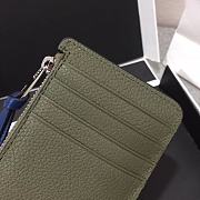 Loewe Leather Cardholder Dark Green Size 13x7.5cm  - 2
