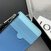 Loewe Leather Cardholder Blue Size 13x7.5cm  - 6