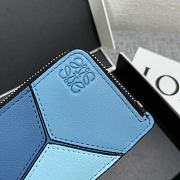 Loewe Leather Cardholder Blue Size 13x7.5cm  - 5