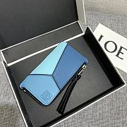 Loewe Leather Cardholder Blue Size 13x7.5cm  - 3