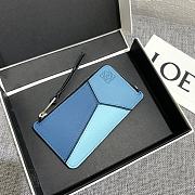 Loewe Leather Cardholder Blue Size 13x7.5cm  - 2