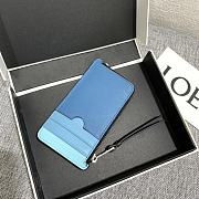 Loewe Leather Cardholder Blue Size 13x7.5cm  - 4
