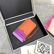 Loewe Leather Cardholder Orange Size 13x7.5cm - 3