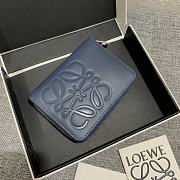 Loewe Leather Wallet Blue Size 11x8.5cm - 5