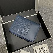 Loewe Leather Wallet Blue Size 11x8.5cm - 4