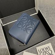 Loewe Leather Wallet Blue Size 11x8.5cm - 3