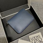 Loewe Leather Wallet Blue Size 11x8.5cm - 2