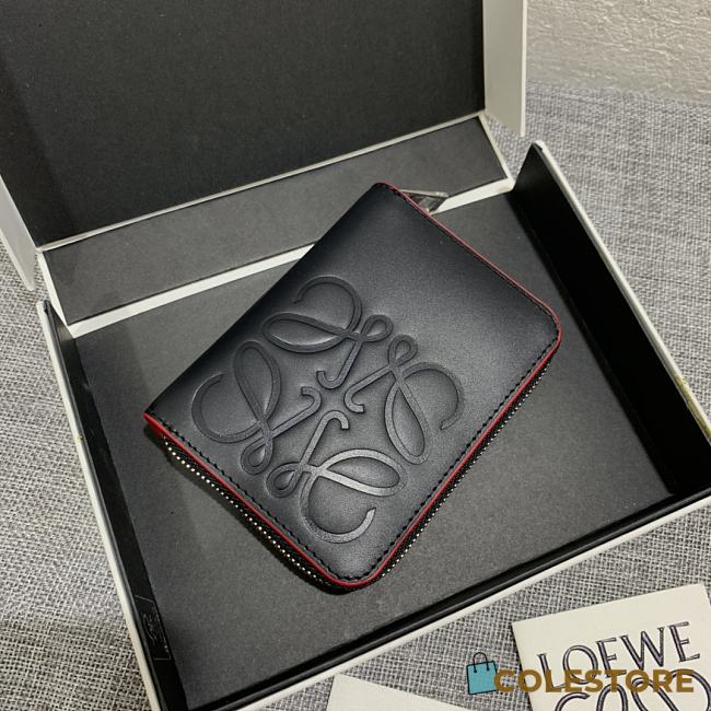 Loewe Leather Wallet Black Size 11x8.5cm - 1