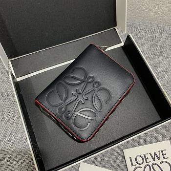 Loewe Leather Wallet Black Size 11x8.5cm