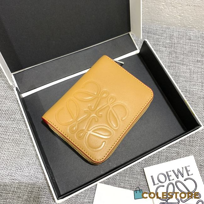 Loewe Leather Wallet Yellow Size 11x8.5cm - 1