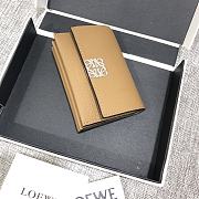  Loewe Leather Cardholder Beige Size 10x7cm - 1