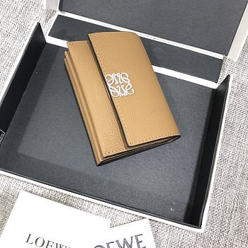  Loewe Leather Cardholder Beige Size 10x7cm