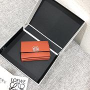  Loewe Leather Cardholder Orange Size 10x7cm - 1