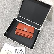  Loewe Leather Cardholder Orange Size 10x7cm - 5