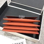  Loewe Leather Cardholder Orange Size 10x7cm - 4