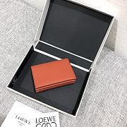  Loewe Leather Cardholder Orange Size 10x7cm - 2