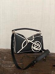 Loewe Puzzle Roses Small Classic Satchel Bag Size 24x10x14cm - 2