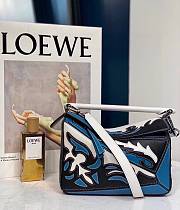 Loewe Puzzle Cowboy Small Blue Bag Size 24x10x14cm - 1