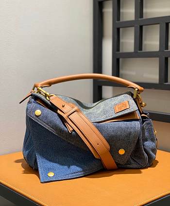 Loewe Denim Puzzle Bag Size 29x12x19cm