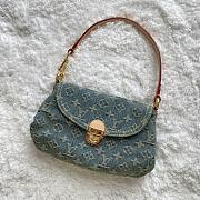 Louis Vuitton Denim Pleaty Mini Shoulder Bag Size 26×7×17cm - 1