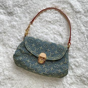 Louis Vuitton Denim Pleaty Mini Shoulder Bag Size 26×7×17cm