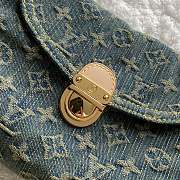 Louis Vuitton Denim Pleaty Mini Shoulder Bag Size 26×7×17cm - 3