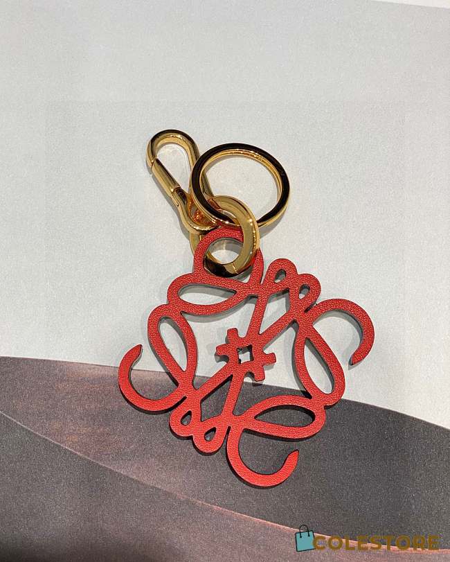 Loewe Women's Anagram Inflated Charm Red - 1