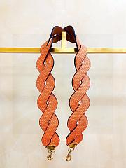Loewe Brown Twisted Wave Leather Bag Strap Orange  - 1