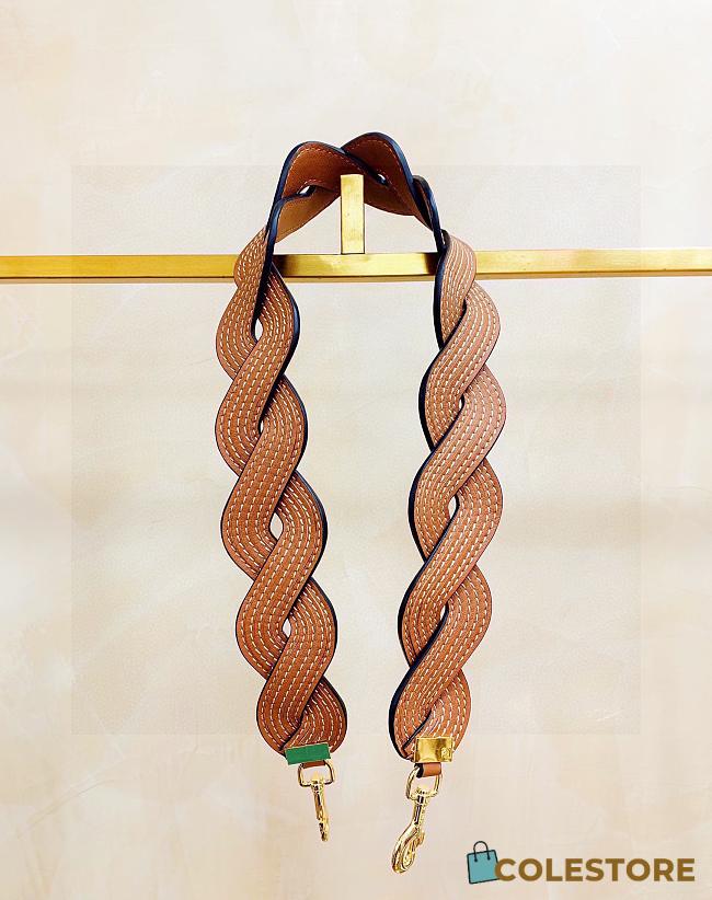 Loewe Brown Twisted Wave Leather Bag Strap Brown - 1