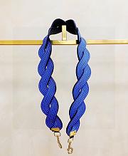 Loewe Brown Twisted Wave Leather Bag Strap Blue  - 1