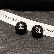  Chanel Pearl Earrings Black - 5