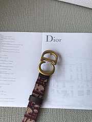 Christian Dior Saddle Red Belt 2cm - 5