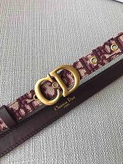 Christian Dior Saddle Red Belt 2cm - 4