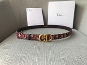 Christian Dior Saddle Red Belt 2cm - 2