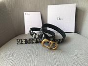 Christian Dior Saddle Black Belt 2cm - 1