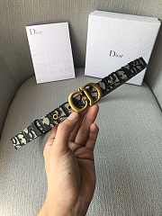 Christian Dior Saddle Black Belt 2cm - 4