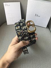 Christian Dior Saddle Black Belt 2cm - 2